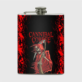 Фляга с принтом Cannibal Corpse | Труп Каннибала (Z) в Рязани, металлический корпус | емкость 0,22 л, размер 125 х 94 мм. Виниловая наклейка запечатывается полностью | Тематика изображения на принте: cannibal | cannibal corpse | corpse | death metal | deathgrind | алекс уэбстер | брутальный дэт метал | дэт метал | дэтграйнд | пол мазуркевич | роб барретт | труп каннибала