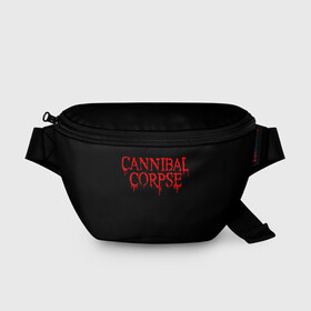 Поясная сумка 3D с принтом Cannibal Corpse в Рязани, 100% полиэстер | плотная ткань, ремень с регулируемой длиной, внутри несколько карманов для мелочей, основное отделение и карман с обратной стороны сумки застегиваются на молнию | at | back | birth | bleeding | bloodthirst | butchered | cannibal | corpse | eaten | evisceration | gallery | gore | kill | kreaton | life | mutilated | obsessed | of | slayer | sodom | spawn | suicide | the | to | tomb | unimagined | vile | 