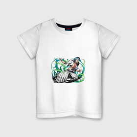 Детская футболка хлопок с принтом Блич в Рязани, 100% хлопок | круглый вырез горловины, полуприлегающий силуэт, длина до линии бедер | Тематика изображения на принте: anime | bleach | hero | manga | блич | герой