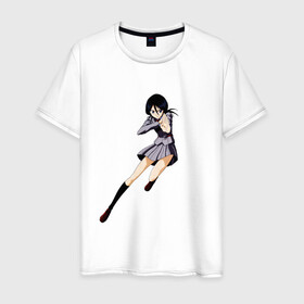Мужская футболка хлопок с принтом Bleach Rukia в Рязани, 100% хлопок | прямой крой, круглый вырез горловины, длина до линии бедер, слегка спущенное плечо. | anime | bleach | hero | ichigo kurosaki | manga | блич | герой | ичиго куросаки | рукия