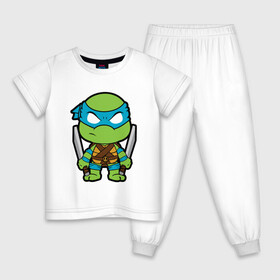 Детская пижама хлопок с принтом Leonardo в Рязани, 100% хлопок |  брюки и футболка прямого кроя, без карманов, на брюках мягкая резинка на поясе и по низу штанин
 | donatello | leonardo | michelangelo | ninja | pizza | raphael | turtles | донателло | животные | карате | комикс | комиксы | леонардо | микеланджело | мультфильм | мутант | мутанты | ниндзя | пицца | рафаэль | сплинтер | супергерой