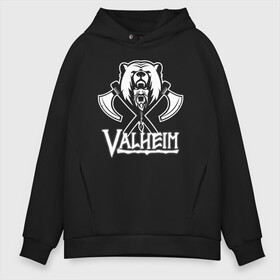 Мужское худи Oversize хлопок с принтом Valheim в Рязани, френч-терри — 70% хлопок, 30% полиэстер. Мягкий теплый начес внутри —100% хлопок | боковые карманы, эластичные манжеты и нижняя кромка, капюшон на магнитной кнопке | fantasy | mmo | valheim | valve | валхейм | вальхейм | викинги | выживалка | игра | королевская битва | ммо | ролевая игра | фэнтази