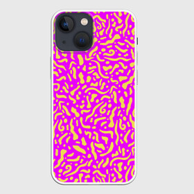 Чехол для iPhone 13 mini с принтом Абстрактные узоры в Рязани,  |  | abstract | military | neon | pattern | pink | purple | texture | абстракция | бактерии | волны | восточные | гламур | желтые узоры | камуфляж | кудрявые | милитари | нежные | неоновые | орнамент | паттерн | пятна | резьба