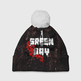 Шапка 3D c помпоном с принтом green day в Рязани, 100% полиэстер | универсальный размер, печать по всей поверхности изделия | Тематика изображения на принте: american idiot | boulevard of broke | day | green | green day | green day hits | green day lyrics | green day mix | green day music video | green day official | green day songs | green day videos | greenday | music | music video | official | warner record