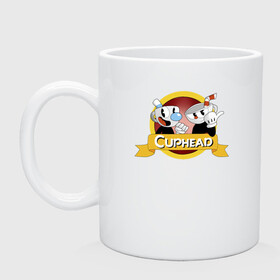 Кружка керамическая с принтом CUPHEAD / КАПХЕД. в Рязани, керамика | объем — 330 мл, диаметр — 80 мм. Принт наносится на бока кружки, можно сделать два разных изображения | Тематика изображения на принте: cuphead | боссы | игра | капхед