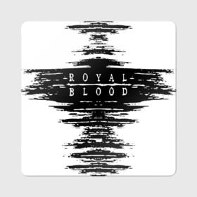 Магнит виниловый Квадрат с принтом royal blood в Рязани, полимерный материал с магнитным слоем | размер 9*9 см, закругленные углы | alternative rock | ben thatcher | blues rock | drums | garage rock | mike kerr | official music vi | official video | rock duo | royal blod | royal blood | royal blood official | royal blood uk | royal bloods | royalblood | the royal blood