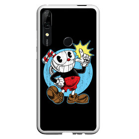 Чехол для Honor P Smart Z с принтом CUPHEAD КАПХЕД в Рязани, Силикон | Область печати: задняя сторона чехла, без боковых панелей | art | cartoon | cup | cuphead | devil | dice | game | king | mugman | the | арт | бос | босс | голова | демон | дьявол | игра | капхед | магмен | мультик | мультфильм | платформер | чаша | чашка | человек | черт