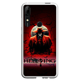 Чехол для Honor P Smart Z с принтом HELLSING SSS в Рязани, Силикон | Область печати: задняя сторона чехла, без боковых панелей | bats | cracked | hellsing film | hellsing lettering | hellsing print | helsing | red | van hellsing | ван хельсинг | красный | летучие мыши | надпись хельсинг | принт хельсинг | трещены | фильм хельсинг | хельсинг