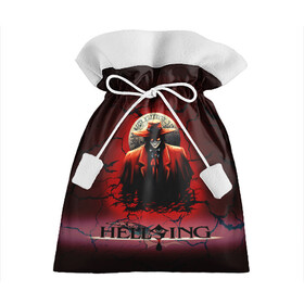 Подарочный 3D мешок с принтом HELLSING SSS в Рязани, 100% полиэстер | Размер: 29*39 см | bats | cracked | hellsing film | hellsing lettering | hellsing print | helsing | red | van hellsing | ван хельсинг | красный | летучие мыши | надпись хельсинг | принт хельсинг | трещены | фильм хельсинг | хельсинг