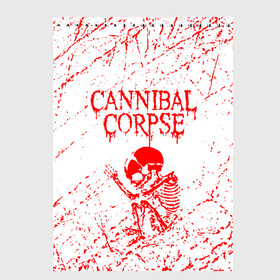 Скетчбук с принтом cannibal corpse в Рязани, 100% бумага
 | 48 листов, плотность листов — 100 г/м2, плотность картонной обложки — 250 г/м2. Листы скреплены сверху удобной пружинной спиралью | cannibal | cannibal corpse | cannibal corpse butchered at birth | cannibal corpse eaten back to life | cannibal corpse hammer smashed face | corpse | death metal | металл | пластинки с металлическим лезвием | рок | труп каннибала