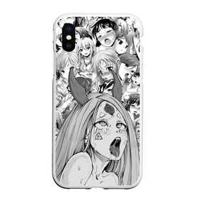 Чехол для iPhone XS Max матовый с принтом KAGUYA AHEGAO чернобелое КАГУЯ АХЕГАО в Рязани, Силикон | Область печати: задняя сторона чехла, без боковых панелей | ahegao | japanese anime | kaguya | kawai | kowai | oppai | otaku | senpai | sugoi | waifu | yandere | ахегао | кагуя | ковай | отаку | семпай | сенпай | сэмпай | яндере | японская анимация