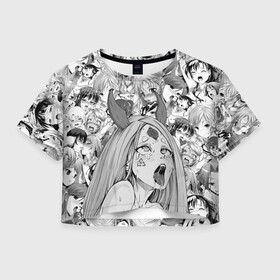 Женская футболка Crop-top 3D с принтом KAGUYA AHEGAO | КАГУЯ АХЕГАО в Рязани, 100% полиэстер | круглая горловина, длина футболки до линии талии, рукава с отворотами | Тематика изображения на принте: ahegao | japanese anime | kaguya | kawai | kowai | oppai | otaku | senpai | sugoi | waifu | yandere | ахегао | кагуя | ковай | отаку | семпай | сенпай | сэмпай | яндере | японская анимация