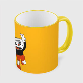 Кружка с полной запечаткой с принтом CUPHEAD в Рязани, керамика | ёмкость 330 мл | art | cartoon | cup | cuphead | devil | dice | game | king | mugman | the | арт | бос | босс | голова | демон | дьявол | игра | капхед | магмен | мультик | мультфильм | платформер | чаша | чашка | человек | черт