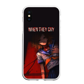 Чехол для iPhone XS Max матовый с принтом When they cry в Рязани, Силикон | Область печати: задняя сторона чехла, без боковых панелей | anime | higurashi no naku koro ni | аниме | анимэ | безумие | близняшки | детектив | когда плачут цикады | майбара | маэбара | мион | рена | рика | рюгу рена | сато | сатоко | сверхъестественное | сонодзаки шион