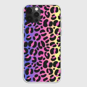 Чехол для iPhone 12 Pro с принтом Neon Leopard Pattern в Рязани, силикон | область печати: задняя сторона чехла, без боковых панелей | africa | afrika | gradient | summer | tropical | африка | африканский узор | градиент | леопард | леопардовый узор | лето | неон | неоновое свечение | паттерт | пятна | разные цвета | саванна | тропики | тропический узор