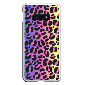 Чехол для Samsung S10E с принтом Neon Leopard Pattern в Рязани, Силикон | Область печати: задняя сторона чехла, без боковых панелей | africa | afrika | gradient | summer | tropical | африка | африканский узор | градиент | леопард | леопардовый узор | лето | неон | неоновое свечение | паттерт | пятна | разные цвета | саванна | тропики | тропический узор