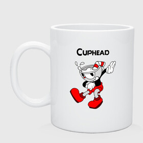 Кружка керамическая с принтом Cuphead Капхед в Рязани, керамика | объем — 330 мл, диаметр — 80 мм. Принт наносится на бока кружки, можно сделать два разных изображения | Тематика изображения на принте: cup head | cuphead | run and gun | детям | капхед | капхэд | логотипы игр | персонажи игр | чашка