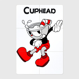 Магнитный плакат 2Х3 с принтом Cuphead Капхед в Рязани, Полимерный материал с магнитным слоем | 6 деталей размером 9*9 см | cup head | cuphead | run and gun | детям | капхед | капхэд | логотипы игр | персонажи игр | чашка