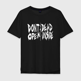 Мужская футболка хлопок Oversize с принтом DEAD INSIDE в Рязани, 100% хлопок | свободный крой, круглый ворот, “спинка” длиннее передней части | dead inside | dont open | гуль | дед инсайт | дединсайт | дэд инсайт | дэдинсайт | интроверт | кен канеки | мертв внутри | мертвый внутри