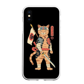 Чехол для iPhone XS Max матовый с принтом Shogun Cat в Рязани, Силикон | Область печати: задняя сторона чехла, без боковых панелей | Тематика изображения на принте: cat | cats | japan | ninja | samurai | shogun | yakuza | катана | кот | котенок | коты | котэ | котята | кошка | ниндзя | самурай | сёгун | якудза | япония