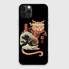 Чехол для iPhone 12 Pro Max с принтом Cat Wave в Рязани, Силикон |  | cat | cats | japan | ninja | samurai | shogun | wave | yakuza | волна | катана | кот | котенок | коты | котэ | котята | кошка | ниндзя | самурай | сёгун | якудза | япония