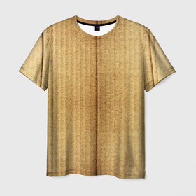 Мужская футболка 3D с принтом Картон в Рязани, 100% полиэфир | прямой крой, круглый вырез горловины, длина до линии бедер | cardboard | old | paper | бумага | картон