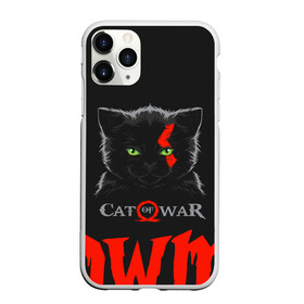 Чехол для iPhone 11 Pro матовый с принтом Cat of war в Рязани, Силикон |  | cat | gad of war | game | games | god of war | god of wor | атрей | атрэй | бог войны | игра | игры | кот | котёнок | кошки | кратос