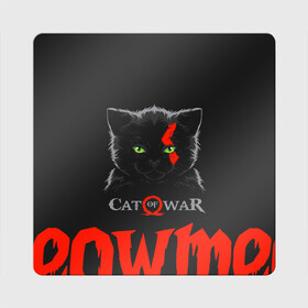 Магнит виниловый Квадрат с принтом Cat of war в Рязани, полимерный материал с магнитным слоем | размер 9*9 см, закругленные углы | cat | gad of war | game | games | god of war | god of wor | атрей | атрэй | бог войны | игра | игры | кот | котёнок | кошки | кратос