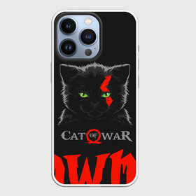 Чехол для iPhone 13 Pro с принтом Cat of war в Рязани,  |  | cat | gad of war | game | games | god of war | god of wor | атрей | атрэй | бог войны | игра | игры | кот | котёнок | кошки | кратос