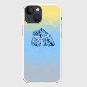 Чехол для iPhone 13 mini с принтом Совиная нежность в Рязани,  |  | 2021 | color2021 | illuminating | pantone | ultimate grey | yellow | желтый | любовь | природа | путешествия | серый | совы