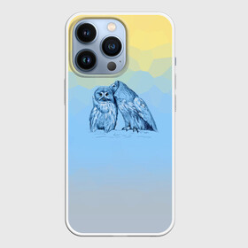 Чехол для iPhone 13 Pro с принтом Совиная нежность в Рязани,  |  | 2021 | color2021 | illuminating | pantone | ultimate grey | yellow | желтый | любовь | природа | путешествия | серый | совы