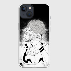 Чехол для iPhone 13 с принтом МАГИЧЕСКАЯ БИТВА | SUKUNA в Рязани,  |  | anime | japan | japanese | jujutsu | jujutsu kaisen | kaisen | sukuna | tattoo | аниме | двуликий призрак | иероглифы | инумаки | итадори | итадори юдзи | магическая битва | нобара | панда | рёмен | рёмен сукуна | сатору | сукуна