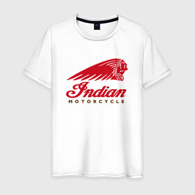 Мужская футболка хлопок с принтом Indian Moto Мото Лого (Z) в Рязани, 100% хлопок | прямой крой, круглый вырез горловины, длина до линии бедер, слегка спущенное плечо. | bike | bikers | indian | indiian logo | moto | motorcycle | sport | байк | байкер | индиан | индиан лого | мото | мотобренд | мотоциклы | спорт