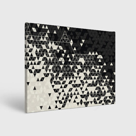 Холст прямоугольный с принтом Абстракция в Рязани, 100% ПВХ |  | абстракция | арт | белый | вектор | векторный рисунок | рисунок | треугольник | треугольники | чёрно белый | чёрный