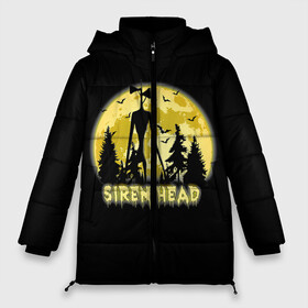 Женская зимняя куртка Oversize с принтом Siren Head Yellow Moon в Рязани, верх — 100% полиэстер; подкладка — 100% полиэстер; утеплитель — 100% полиэстер | длина ниже бедра, силуэт Оверсайз. Есть воротник-стойка, отстегивающийся капюшон и ветрозащитная планка. 

Боковые карманы с листочкой на кнопках и внутренний карман на молнии | 6789 | cartoon | cat | forest | foundation | head | monster | moon | mountains | scp | siren | sirenhead | голова | горы | кот | лес | луна | монстр | объект | объекты | сирена | сиреноголовый | фонд | чудище | чудовище