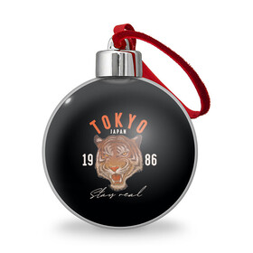 Ёлочный шар с принтом Tokyo Tiger Japan в Рязани, Пластик | Диаметр: 77 мм | japan | tokyo | большая кошка | полосатый | тигр | тигрица | токио | хищник