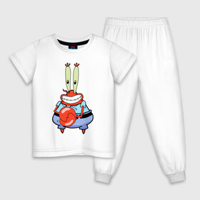 Детская пижама хлопок с принтом Мистер Крабс в Рязани, 100% хлопок |  брюки и футболка прямого кроя, без карманов, на брюках мягкая резинка на поясе и по низу штанин
 | mister crabs | sponge bob | губка боб | мистер крабс