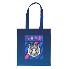 Шоппер 3D с принтом Roar Tiger в Рязани, 100% полиэстер | Плотность: 200 г/м2; Размер: 34×35 см; Высота лямок: 30 см | roar | большая кошка | полосатый | тигр | тигрица | хищник