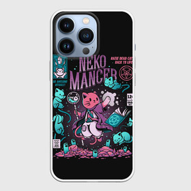 Чехол для iPhone 13 Pro с принтом Cat Necromancer в Рязани,  |  | 666 | back | cat | corpses | dead | grimoire | life | magician | mancer | necromancer | neko | pentagram | rebirth | ritual | sorcerer | spirits | to | undead | возрождение | гримуар | духи | колдун | кот | маг | мертвецы | неко | некромант | пентаграмма 