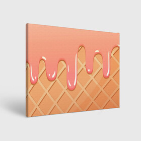 Холст прямоугольный с принтом ICE CREAM vibes в Рязани, 100% ПВХ |  | flat | ice cream | icecream | vector art | арт | бежевый | вафельный | гламурный | десерт | еда | желтый | клубничное | клубничный | коралловый | лакомство | лето | мороженое | оранжевый | рисунок | рожок | розовый