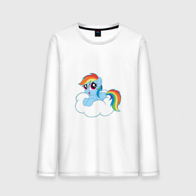 Мужской лонгслив хлопок с принтом My Little Pony Rainbow Dash в Рязани, 100% хлопок |  | applejack | friendship | mylittlepony | rainbow dash | twilight sparkle | waifu | вайфу | дружба это магия | друзья | кони | моя маленькая пони | мультфильм | пони | радуга | ренбоу деш | эплджек