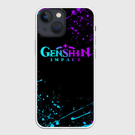 Чехол для iPhone 13 mini с принтом GENSHIN IMPACT NEON LOGO в Рязани,  |  | Тематика изображения на принте: amber | anime | genshin impact | girl | jean | lisa | paimon | xiao | zelda | анемо | аниме | геншен импакт | геншин импакт | геншин эмпакт | геншинимпакт | девушка | игры | кли | лиза | паймон | пеймон | персонажи | сяо | тян