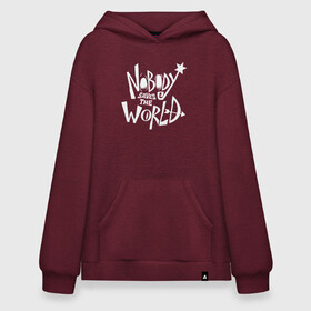 Худи SuperOversize хлопок с принтом Nobody Saves the World в Рязани, 70% хлопок, 30% полиэстер, мягкий начес внутри | карман-кенгуру, эластичная резинка на манжетах и по нижней кромке, двухслойный капюшон
 | nobody | nobody saves the world | nstw | игры | никто | никто спасает мир | фэнтези