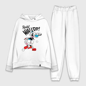 Женский костюм хлопок Oversize с принтом Ready Wallop Cuphead в Рязани,  |  | cuphead | cuphead and mugman | mugman | ready | wallop | игры | капхед | чашеголовый