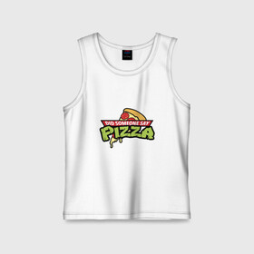 Детская майка хлопок с принтом Say Pizza в Рязани,  |  | donatello | leonardo | michelangelo | ninja | pizza | raphael | turtles | донателло | животные | карате | комикс | комиксы | леонардо | микеланджело | мультфильм | мутант | мутанты | ниндзя | пицца | рафаэль | сплинтер | супергерой