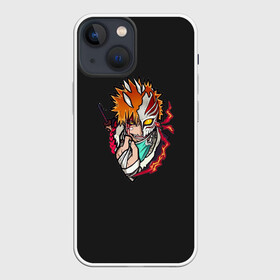 Чехол для iPhone 13 mini с принтом Ичиго. Маска от ковида в Рязани,  |  | 13 | bleach | covid | hollow | shinigami | айзен | барраган | блич | бьякуя | гин | готей | гриммджоу | зараки | исидо | ичибей | ичиго | ичимару | йоруичи | квинси | кенпачи | ковид | койот | король | коронавирус | кучики