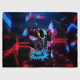 Плед 3D с принтом daft punk neon rock в Рязани, 100% полиэстер | закругленные углы, все края обработаны. Ткань не мнется и не растягивается | by craig drake | daft punk | madeinkipish | thomas bangalter | дафт панк | маски | тома и ги мануэль