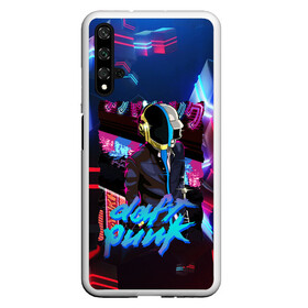 Чехол для Honor 20 с принтом daft punk neon rock в Рязани, Силикон | Область печати: задняя сторона чехла, без боковых панелей | by craig drake | daft punk | madeinkipish | thomas bangalter | дафт панк | маски | тома и ги мануэль