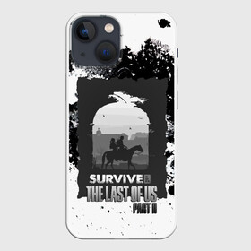 Чехол для iPhone 13 mini с принтом The Last of US SURVIVE в Рязани,  |  | ellie | game | joel | naughty dog | part 2 | the last of us | zombie | джоэл | зомби | одни из нас | элли