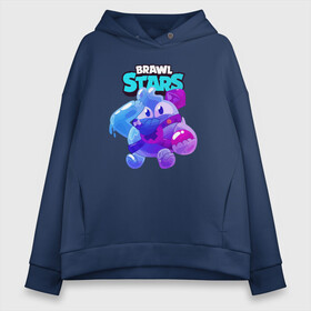 Женское худи Oversize хлопок с принтом Сквик Squeak Brawl Stars в Рязани, френч-терри — 70% хлопок, 30% полиэстер. Мягкий теплый начес внутри —100% хлопок | боковые карманы, эластичные манжеты и нижняя кромка, капюшон на магнитной кнопке | bele | belle | brawl | brawl stars | brawlstars | brawl_stars | squeak | белле | белль | бель | бравл | бравлстарс | писк | сквик